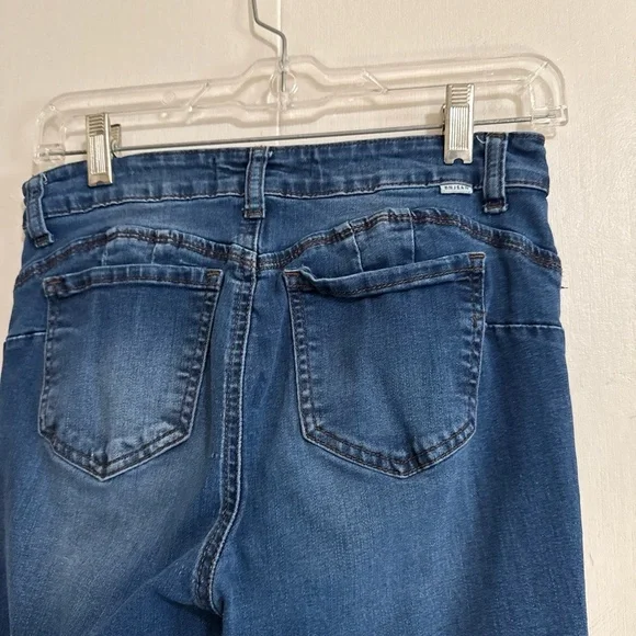 ENJEAN Jeans Womens 7/28 Dark Blue Denim Slim Fit Stretch Comfortable Trendy - Picture 6 of 7